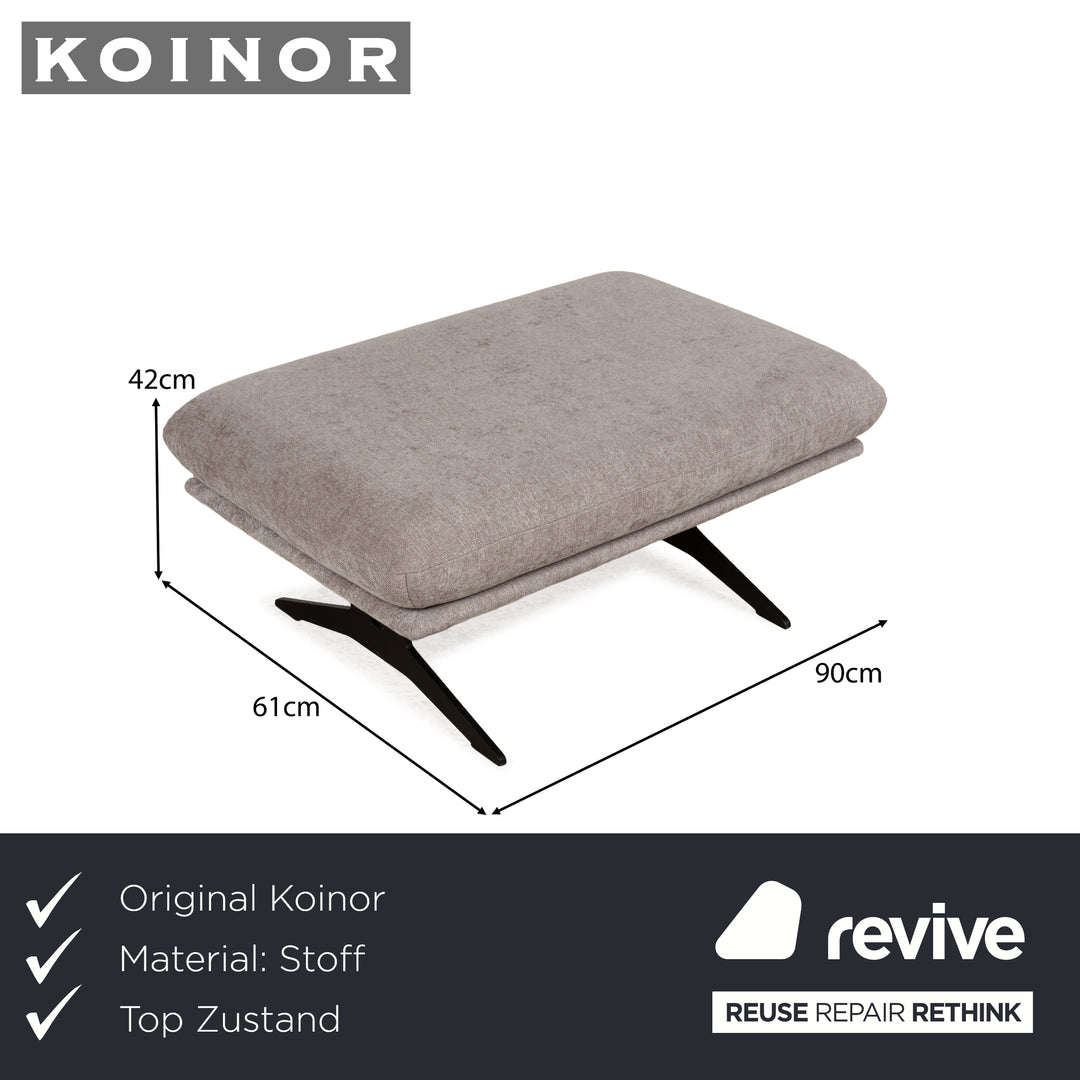 Tabouret en tissu Koinor Francis gris