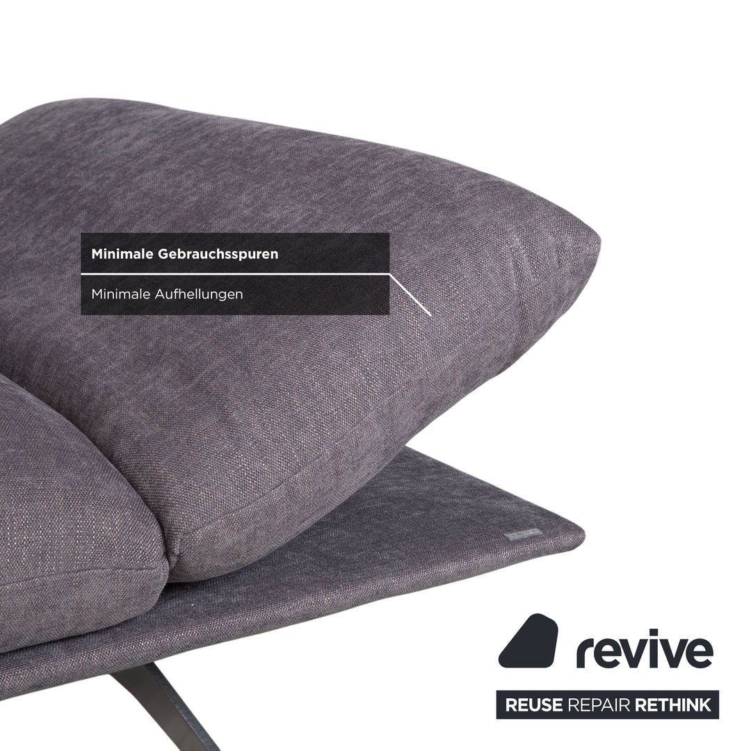 Koinor Francis fabric two-seater grey manual function sofa couch