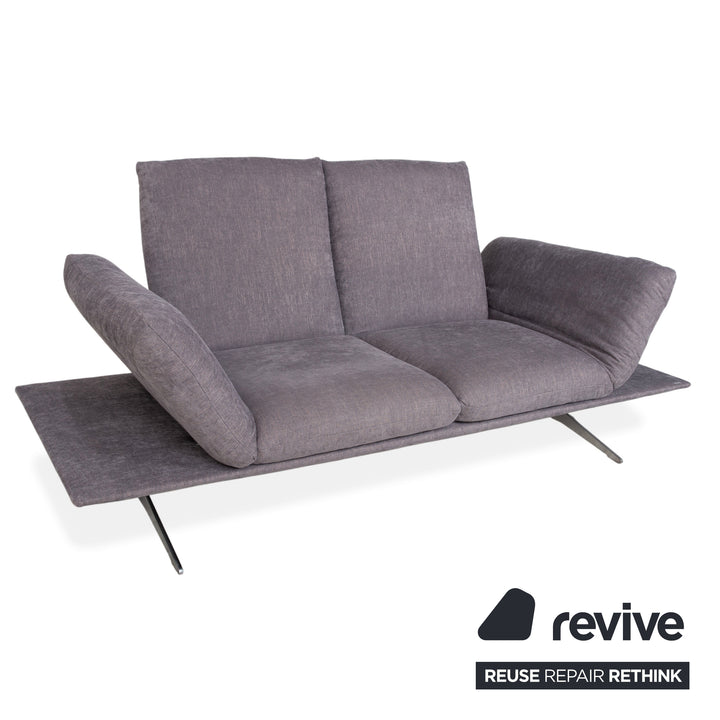 Koinor Francis fabric two-seater grey manual function sofa couch