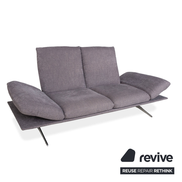 Koinor Francis fabric two-seater grey manual function sofa couch
