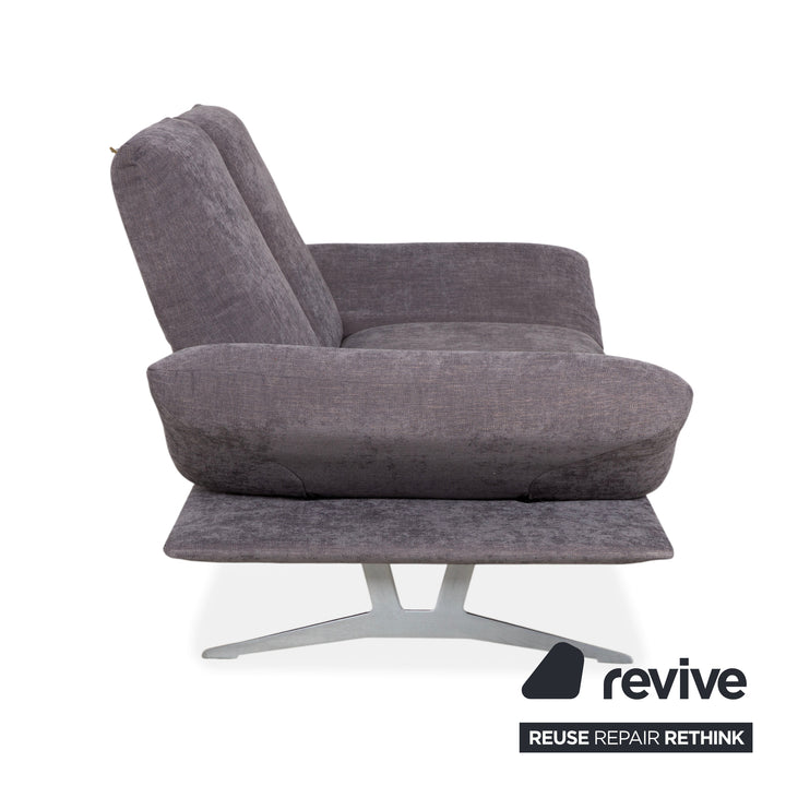 Koinor Francis Stoff Zweisitzer Grau manuelle Funktion Sofa Couch