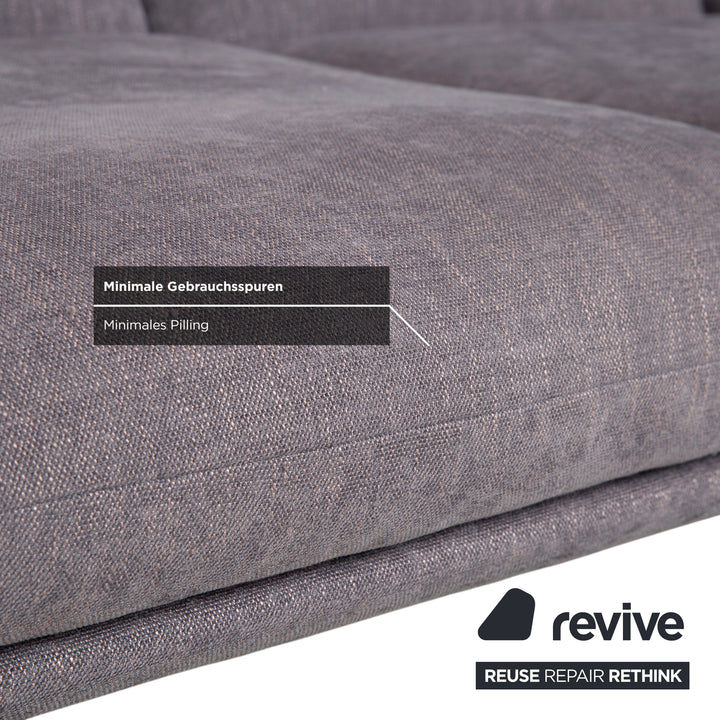 Koinor Francis fabric two-seater grey manual function sofa couch