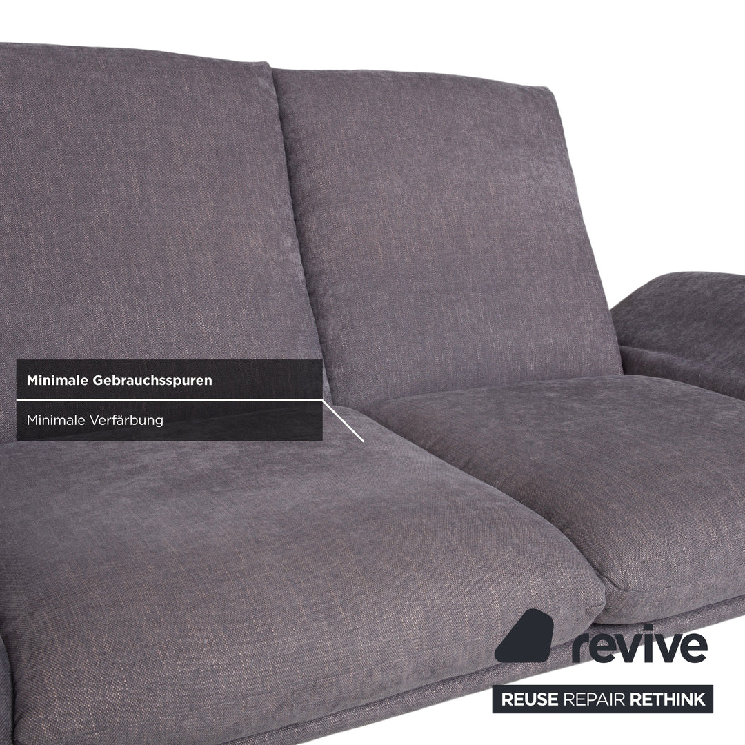 Koinor Francis fabric two-seater grey manual function sofa couch