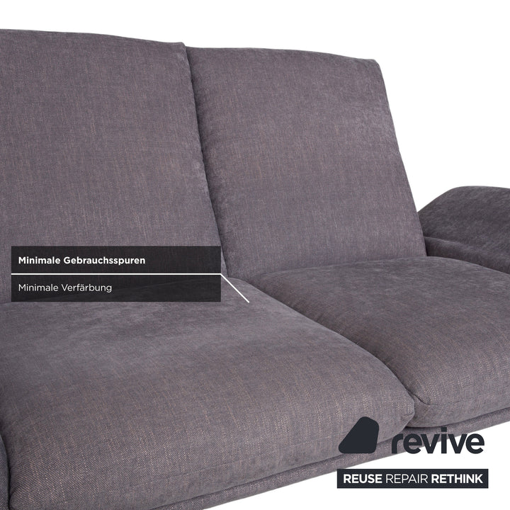 Koinor Francis fabric two-seater grey manual function sofa couch