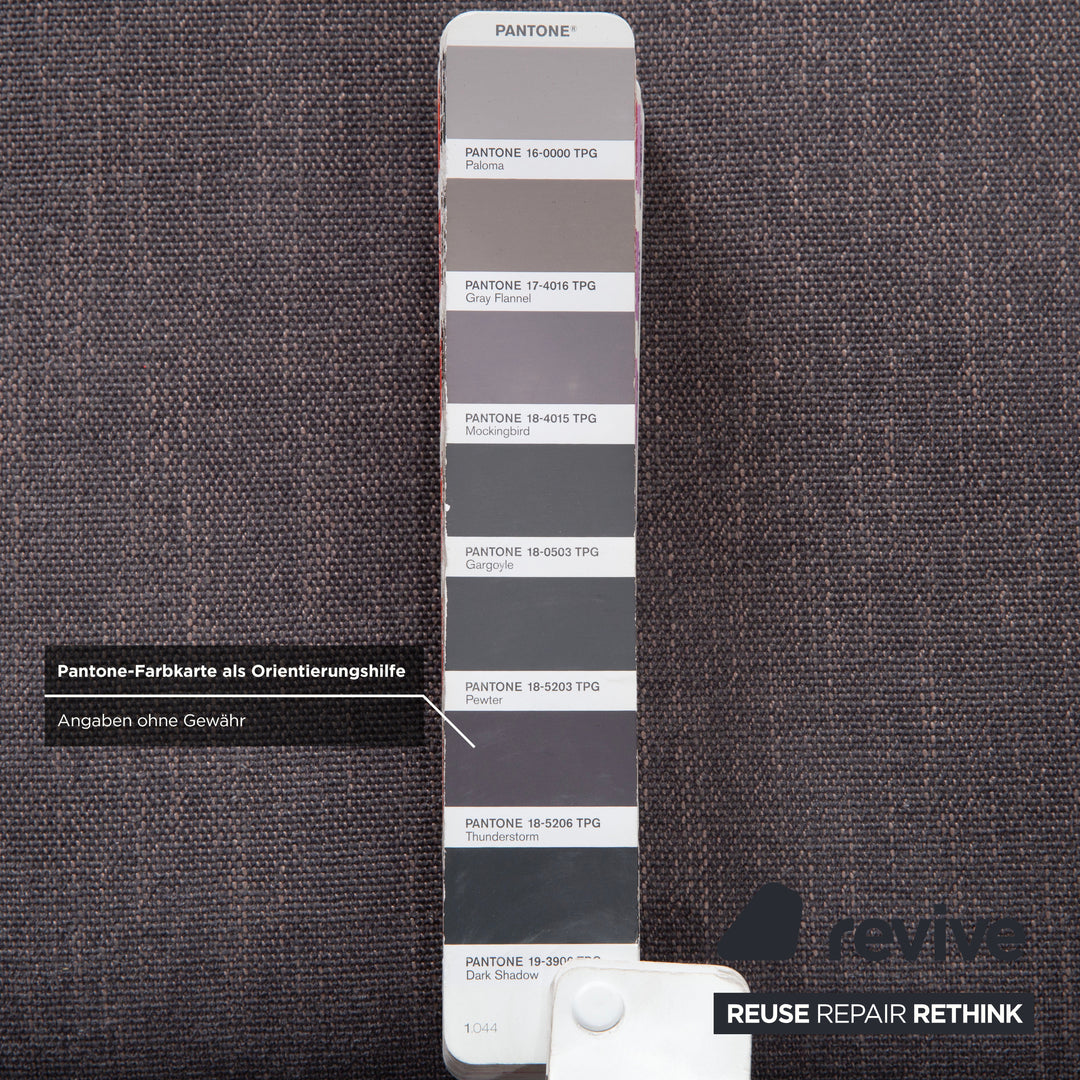 Koinor Francis fabric two-seater grey manual function sofa couch