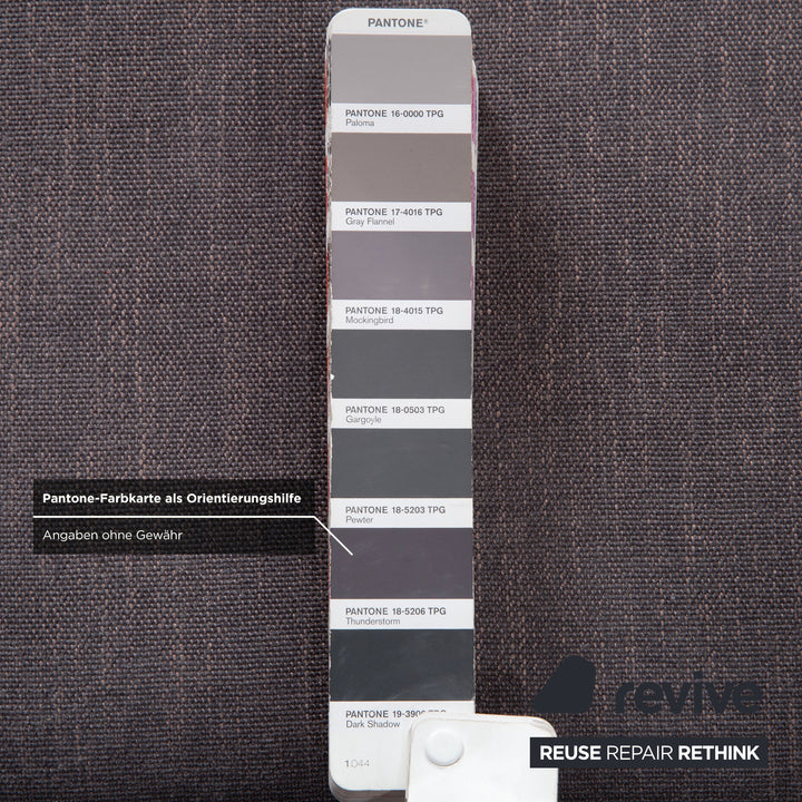 Koinor Francis fabric two-seater grey manual function sofa couch