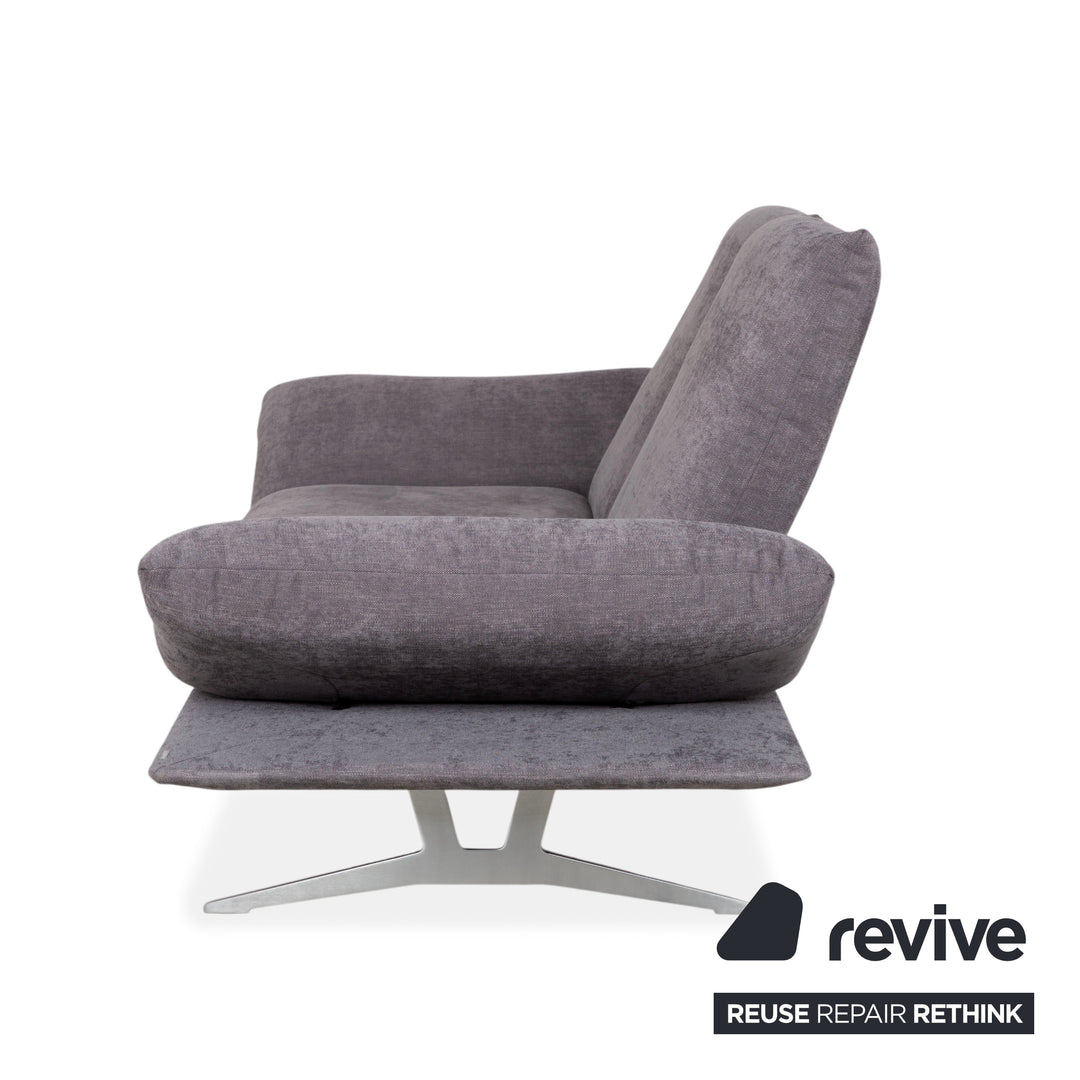 Koinor Francis fabric two-seater grey manual function sofa couch