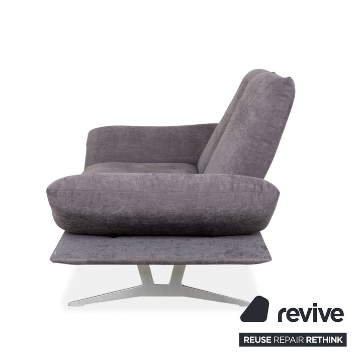 Koinor Francis fabric two-seater grey manual function sofa couch