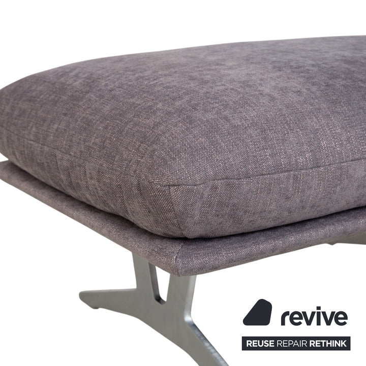 Tabouret deux places en tissu gris Koinor Francis, canapé manuel