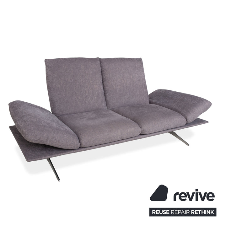 Tabouret deux places en tissu gris Koinor Francis, canapé manuel