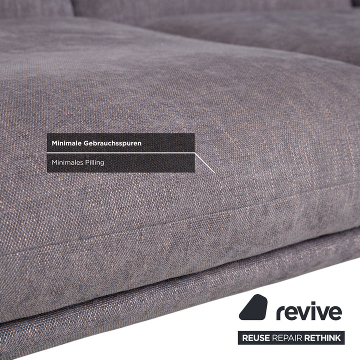 Tabouret deux places en tissu gris Koinor Francis, canapé manuel