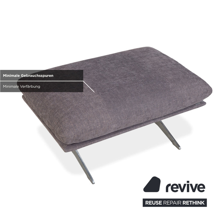 Tabouret deux places en tissu gris Koinor Francis, canapé manuel