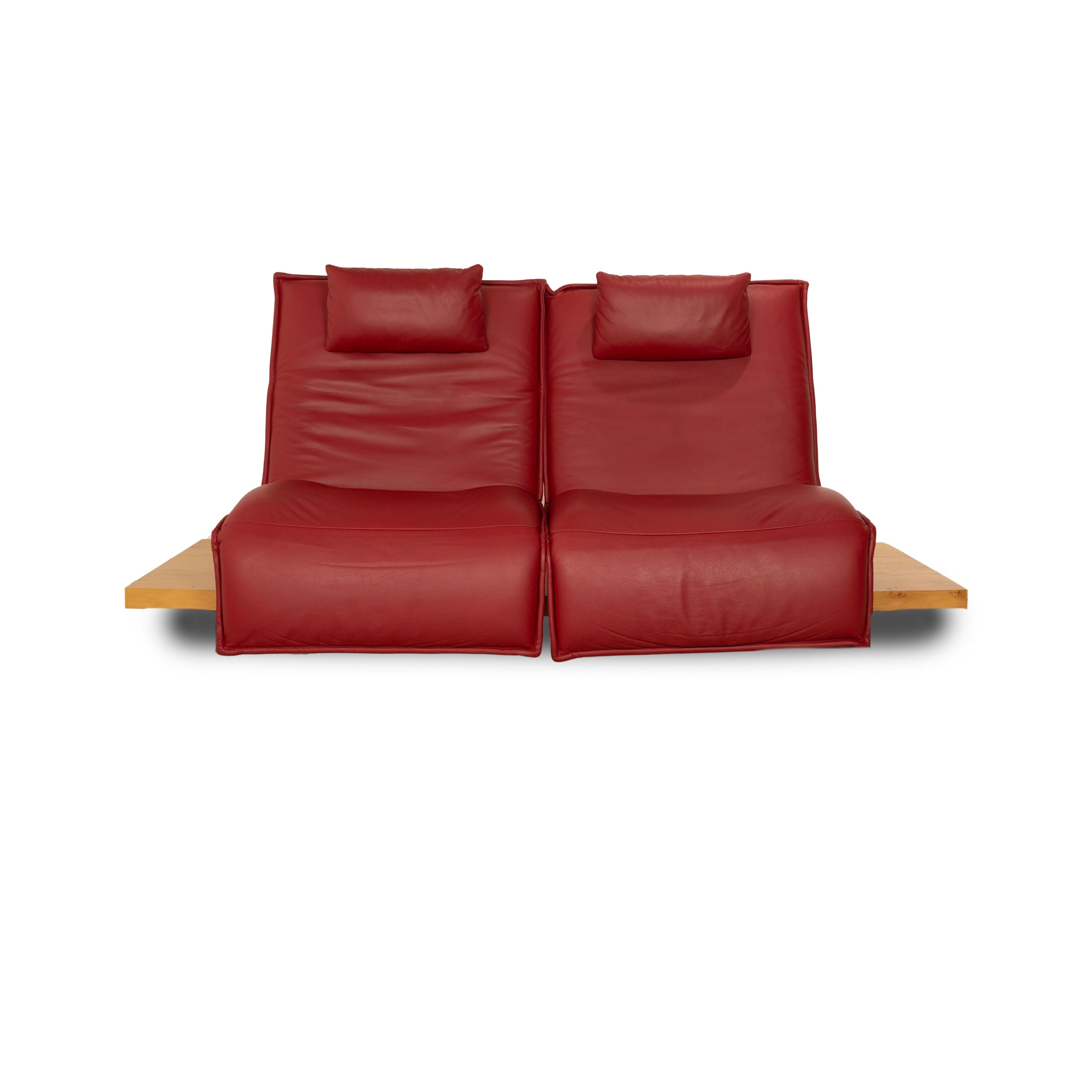 Koinor Free Motion Edit 1 Leather Two Seater Red Electric Function Sofa Couch