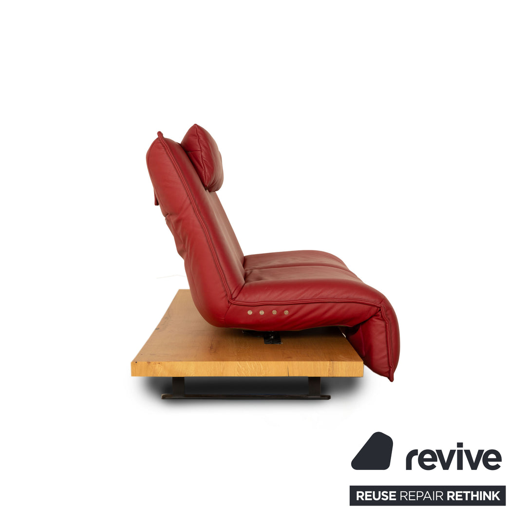 Koinor Free Motion Edit 1 Leder Zweisitzer Rot elektrische Funktion Sofa Couch
