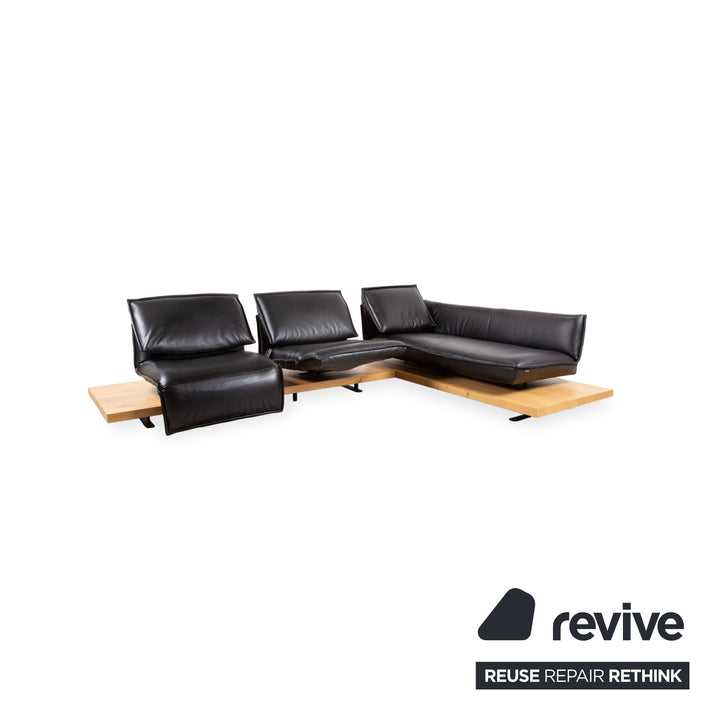 Koinor Free Motion Edit 2 Leder Ecksofa Schwarz elektrische Funktion Sofa Couch