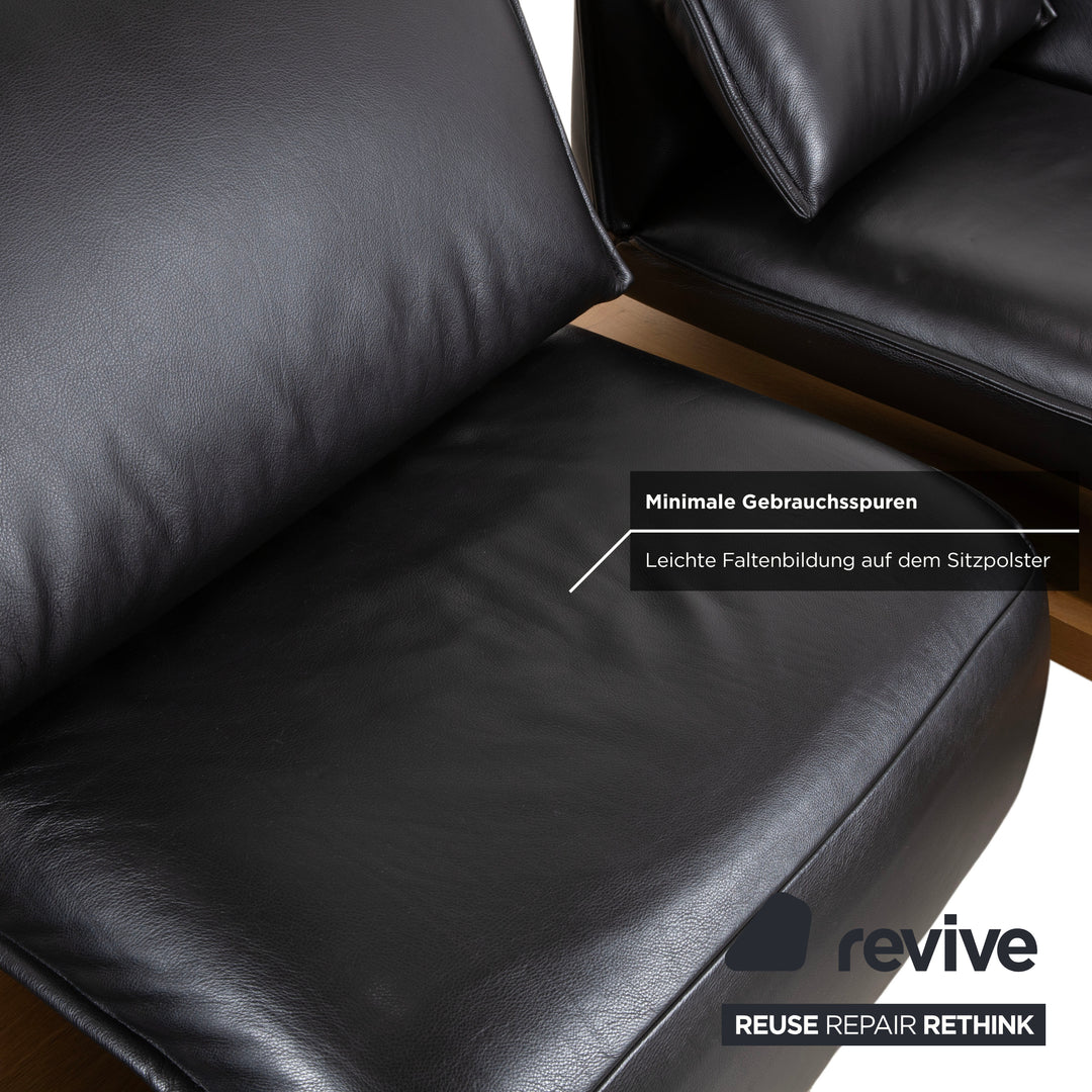 Koinor Free Motion Edit 2 Leder Ecksofa Schwarz elektrische Funktion Sofa Couch