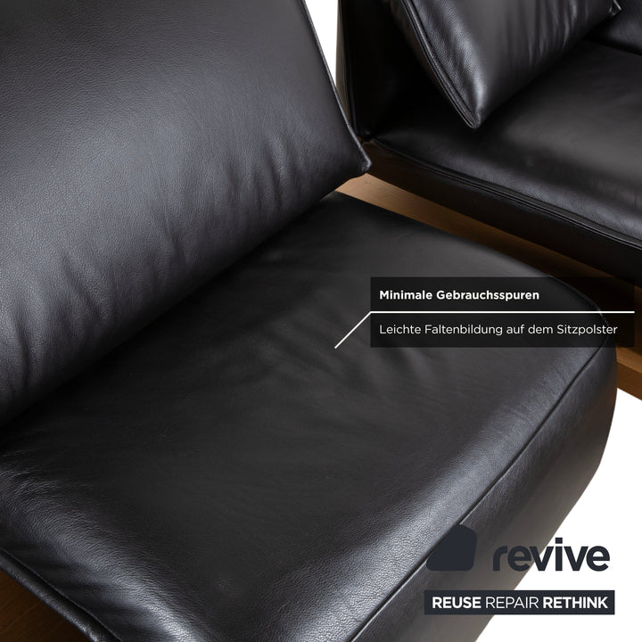 Koinor Free Motion Edit 2 Leder Ecksofa Schwarz elektrische Funktion Sofa Couch