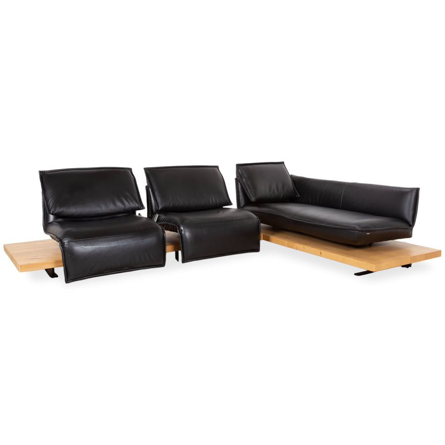 Koinor Free Motion Edit 2 Leder Ecksofa Schwarz elektrische Funktion Sofa Couch