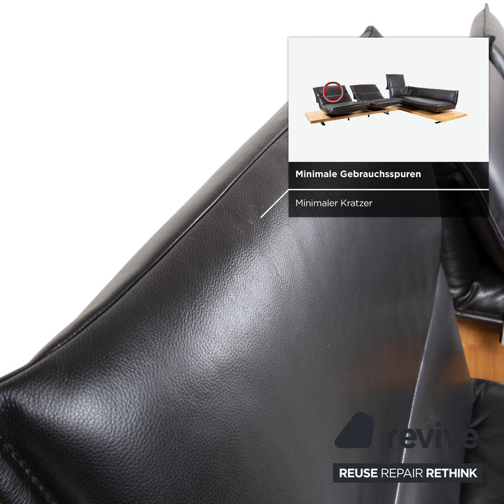 Koinor Free Motion Edit 2 Leder Ecksofa Schwarz elektrische Funktion Sofa Couch