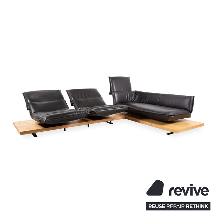 Koinor Free Motion Edit 2 Leder Ecksofa Schwarz elektrische Funktion Sofa Couch