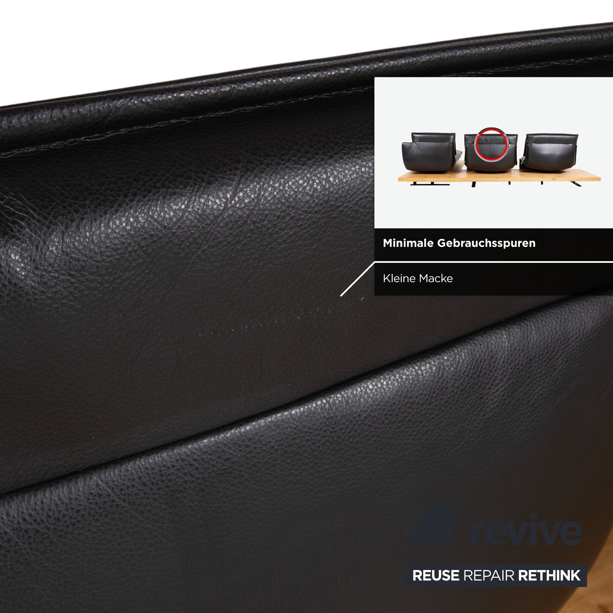 Koinor Free Motion Edit 2 Leder Ecksofa Schwarz elektrische Funktion Sofa Couch