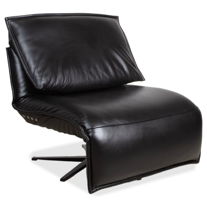 Koinor Free Motion Edit 2 Black Leather Armchair Electric Recliner Function