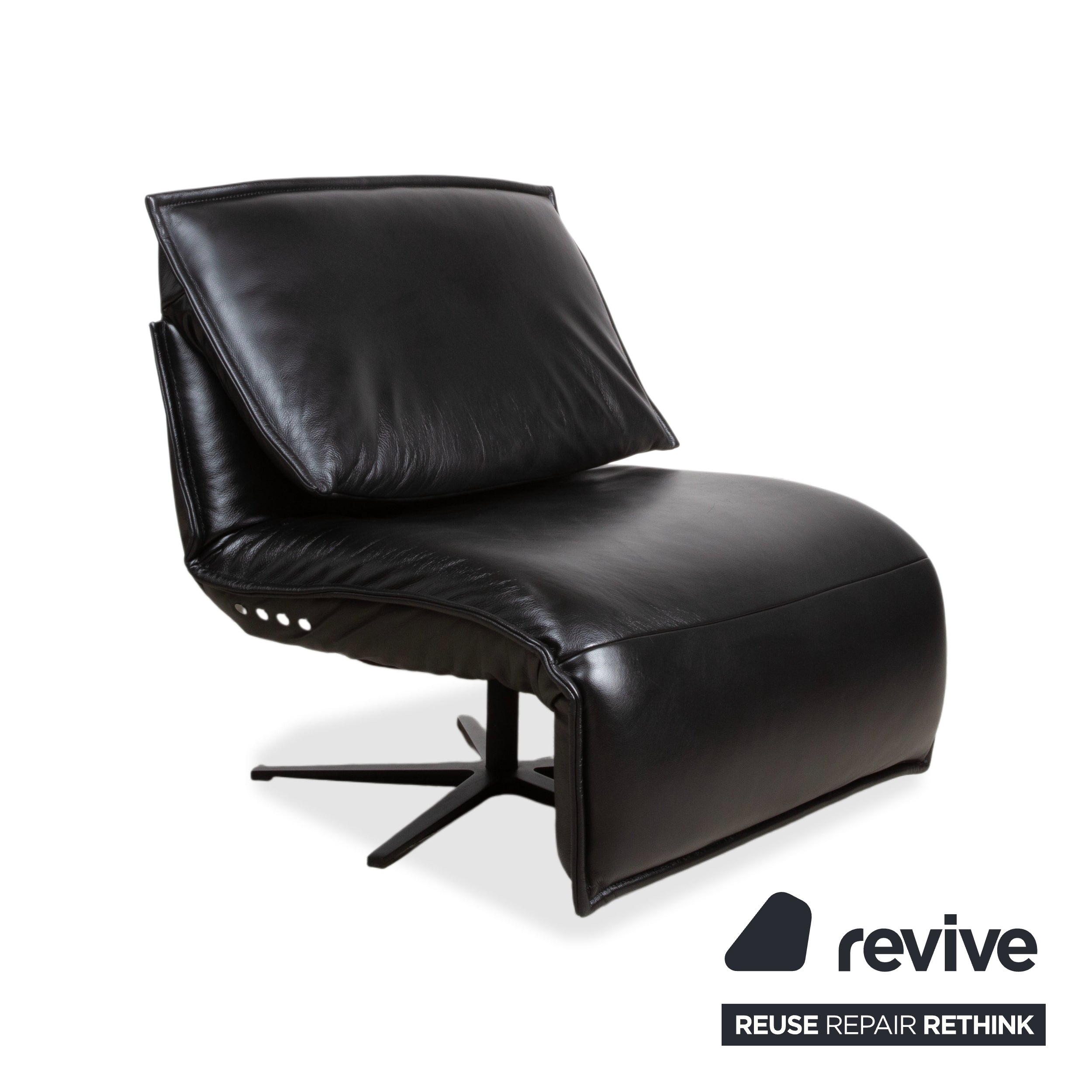 Koinor Free Motion Edit 2 Black Leather Armchair Electric Recliner Function
