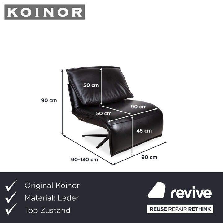 Koinor Free Motion Edit 2 Leder Sessel Schwarz elektrische Funktion Relaxfunktion