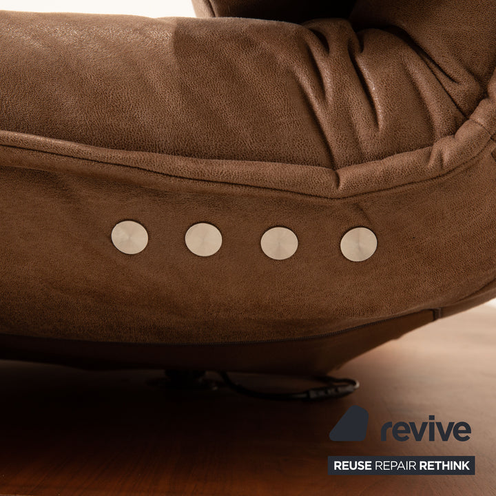 Koinor Free Motion Edit 2 Stoff Zweisitzer Braun elektrische Funktion Sofa Couch