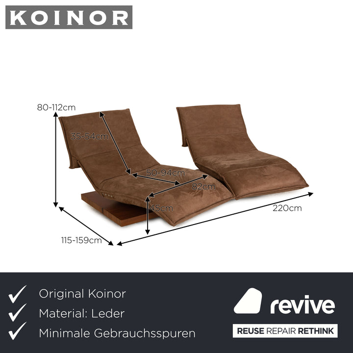 Koinor Free Motion Edit 2 Stoff Zweisitzer Braun elektrische Funktion Sofa Couch