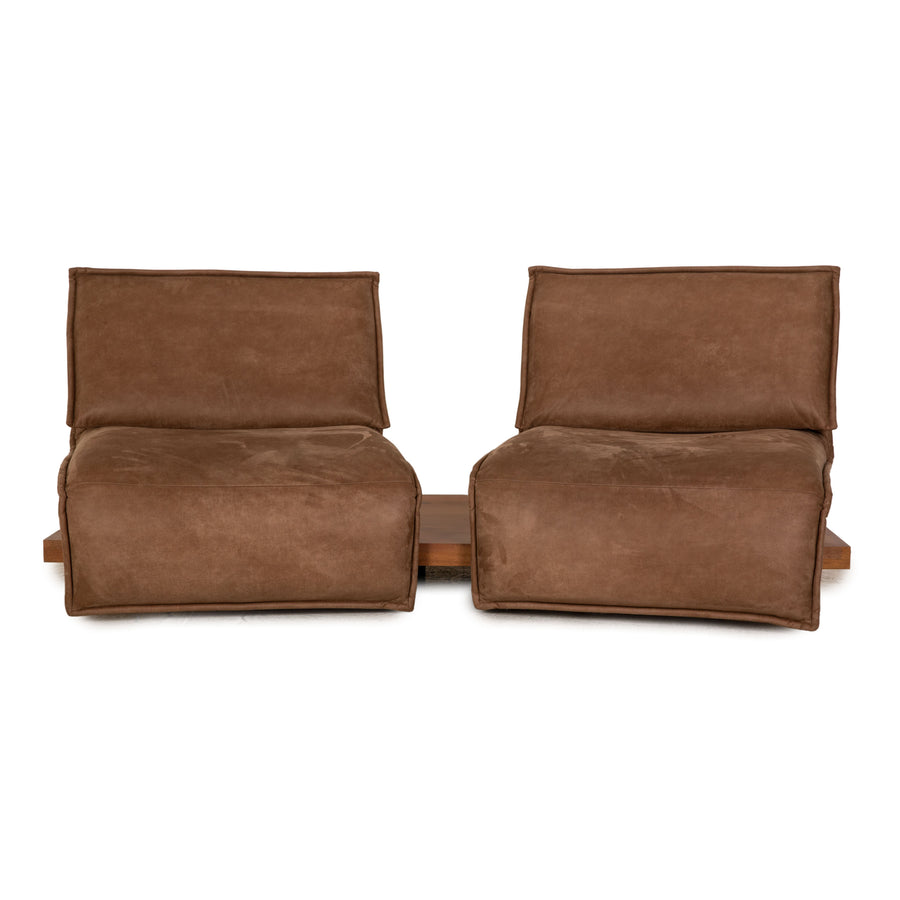 Koinor Free Motion Edit 2 Stoff Zweisitzer Braun elektrische Funktion Sofa Couch