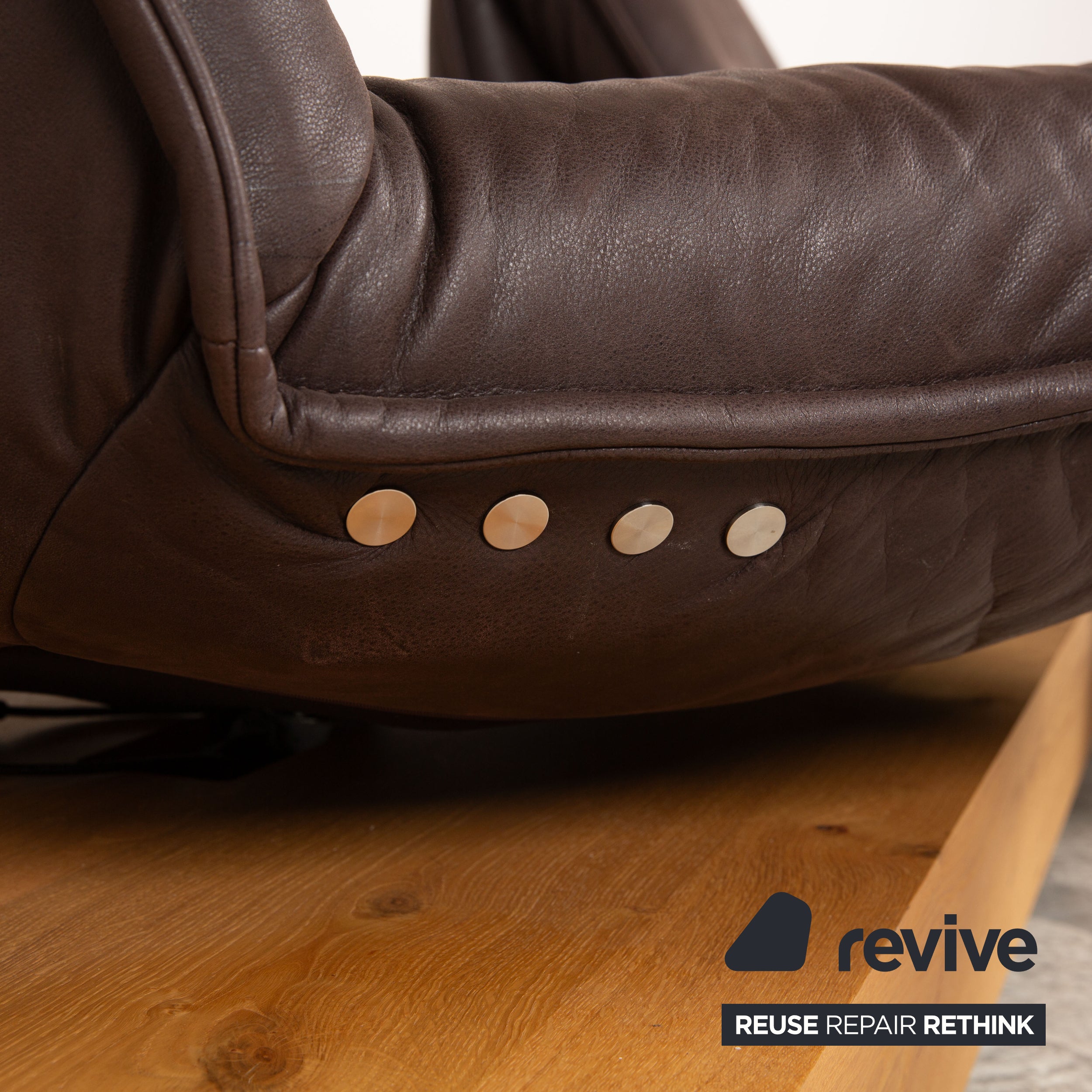 Koinor Free Motion Edit 2 canapé deux places en cuir marron foncé avec fonction électrique