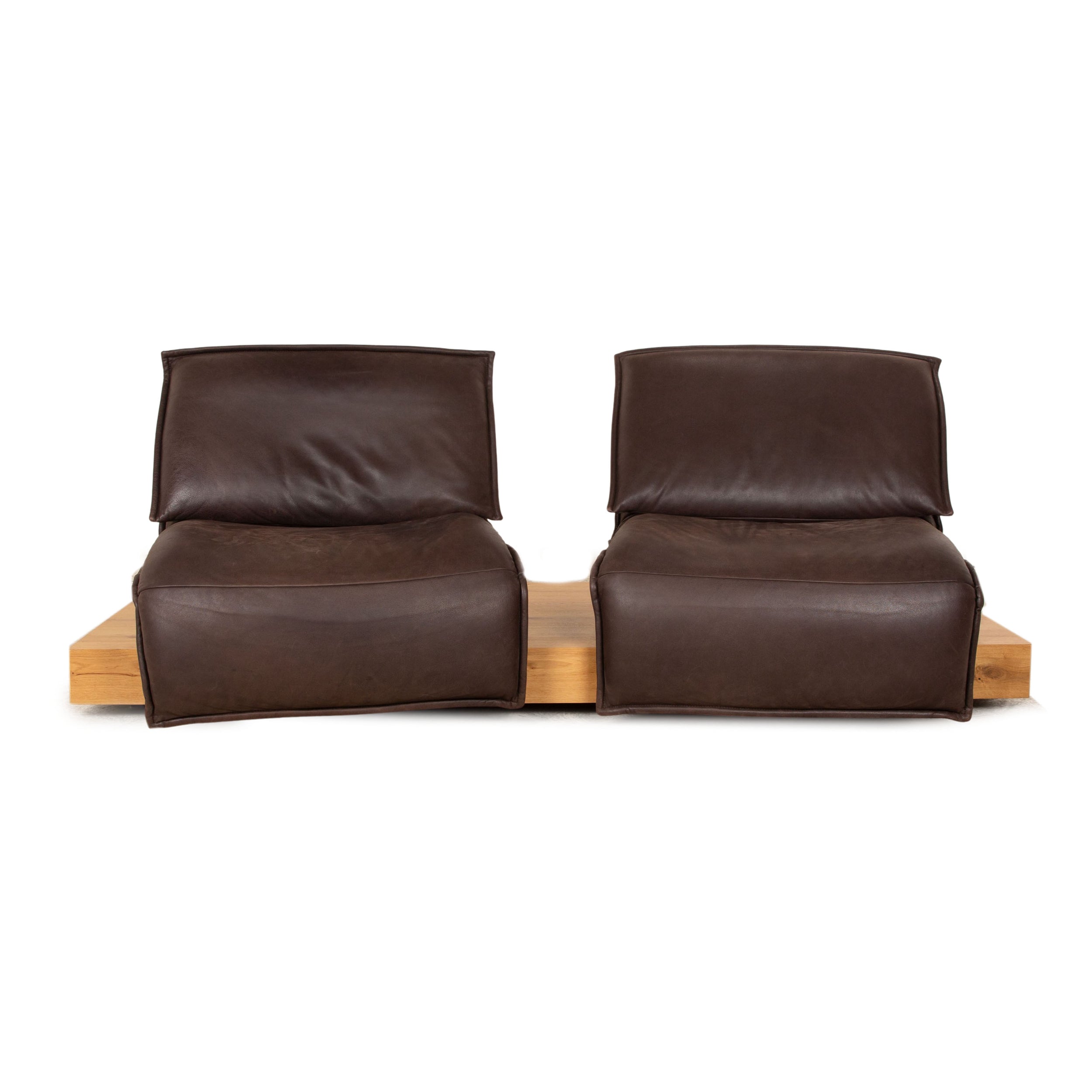 Koinor Free Motion Edit 2 Leather Two Seater Dark Brown Electric Function Sofa Couch