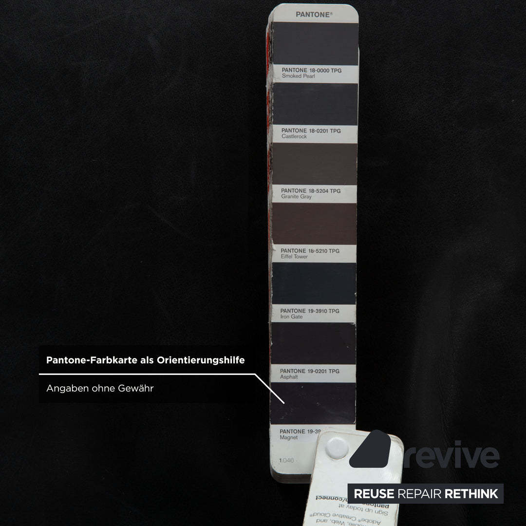 Koinor Free Motion Edit 2 Leder Zweisitzer Dunkelgrau Schiefer manuelle Funktion Sofa Couch