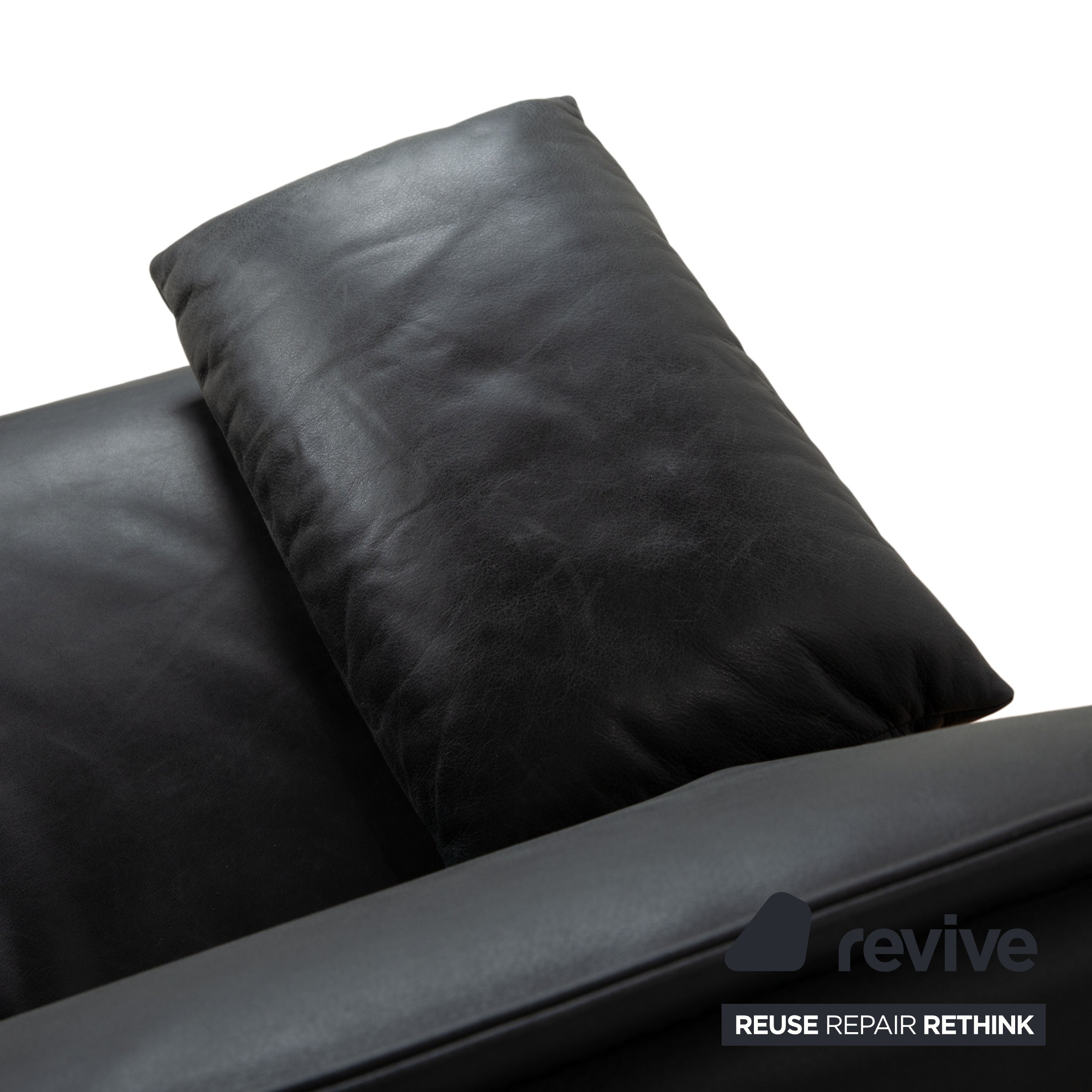 Koinor Free Motion Edit 2 Leder Zweisitzer Dunkelgrau Schiefer manuelle Funktion Sofa Couch