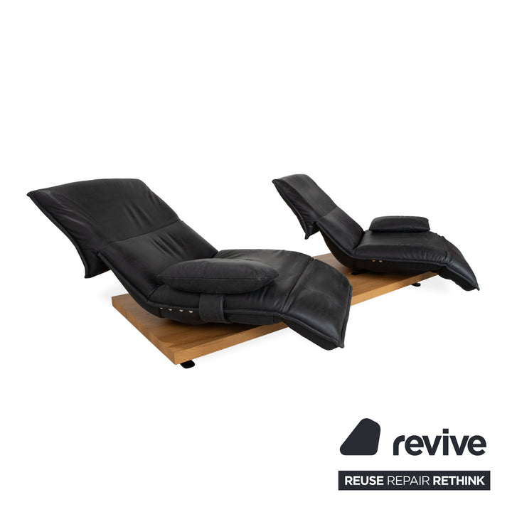 Koinor Free Motion Edit 2 Leder Zweisitzer Dunkelgrau Schiefer manuelle Funktion Sofa Couch