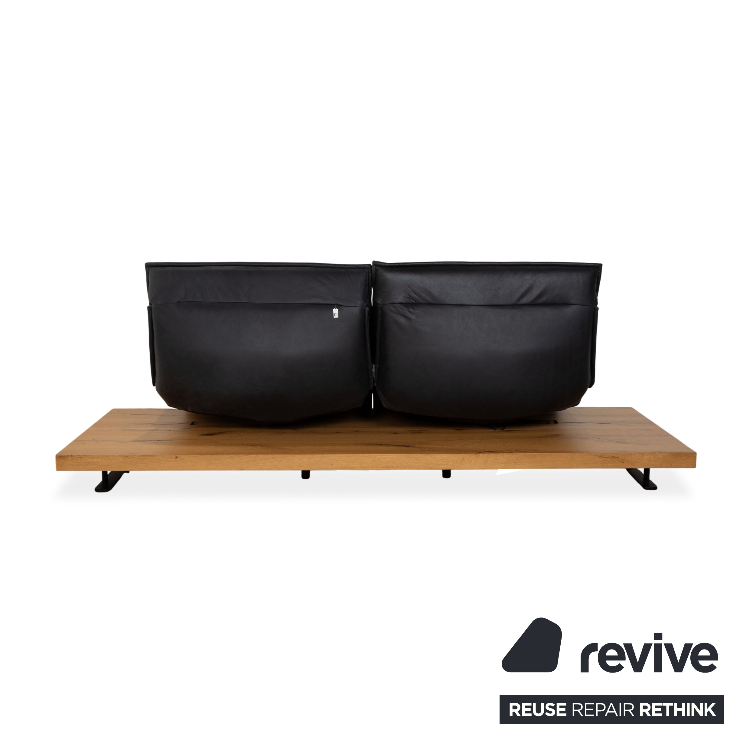 Koinor Free Motion Edit 2 Leder Zweisitzer Dunkelgrau Schiefer manuelle Funktion Sofa Couch