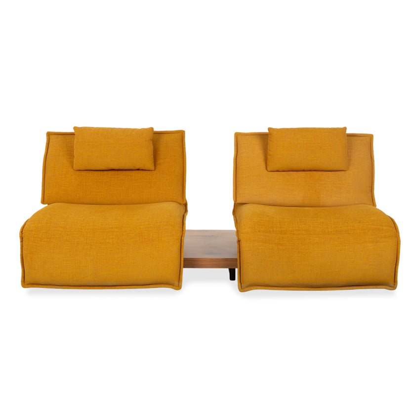 Koinor Free Motion Edit 2 Stoff Zweisitzer Gelb Gold elektrische Funktion Sofa Couch