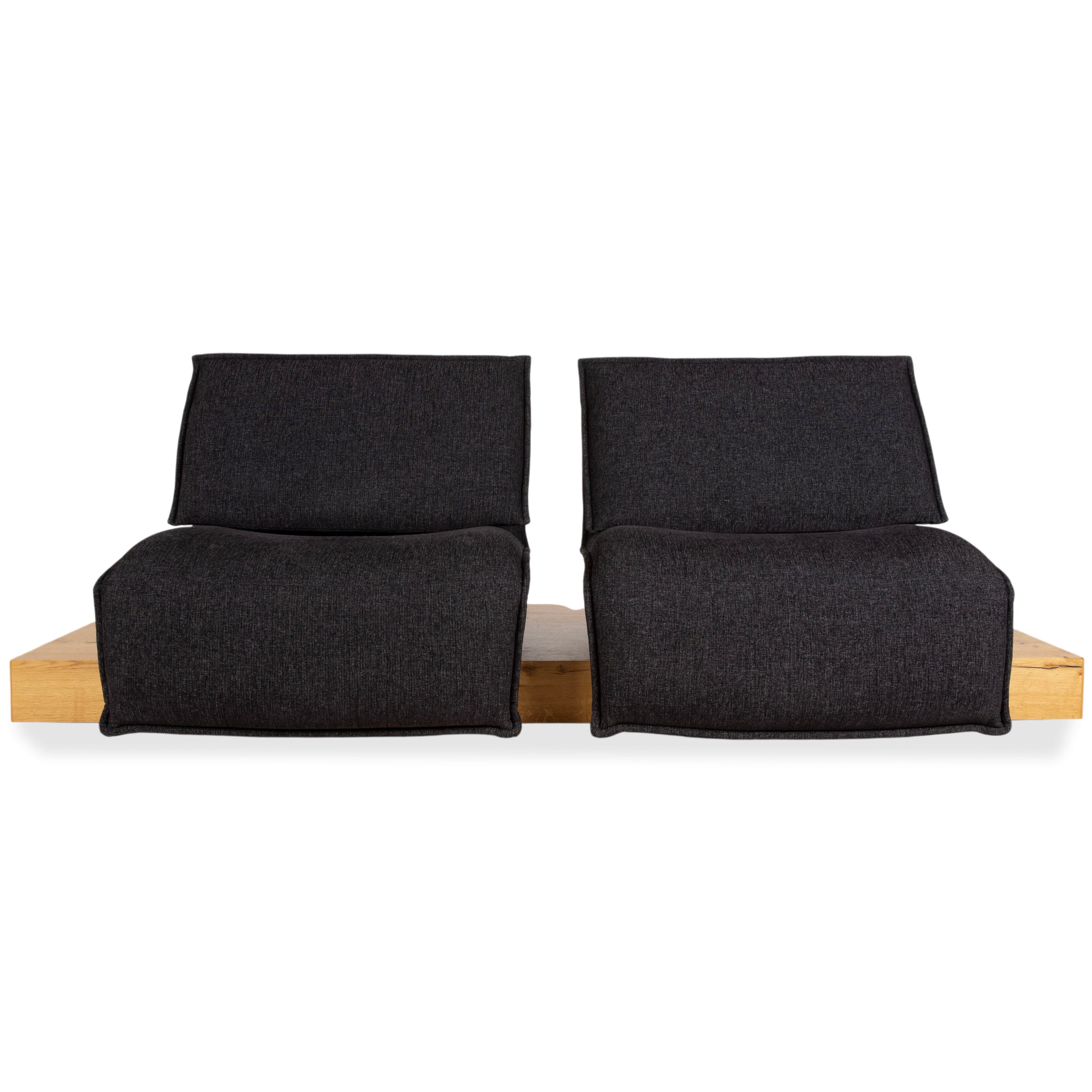 Koinor Free Motion Edit 2 Stoff Zweisitzer Grau Anthrazit elektrische Funktion Sofa Couch
