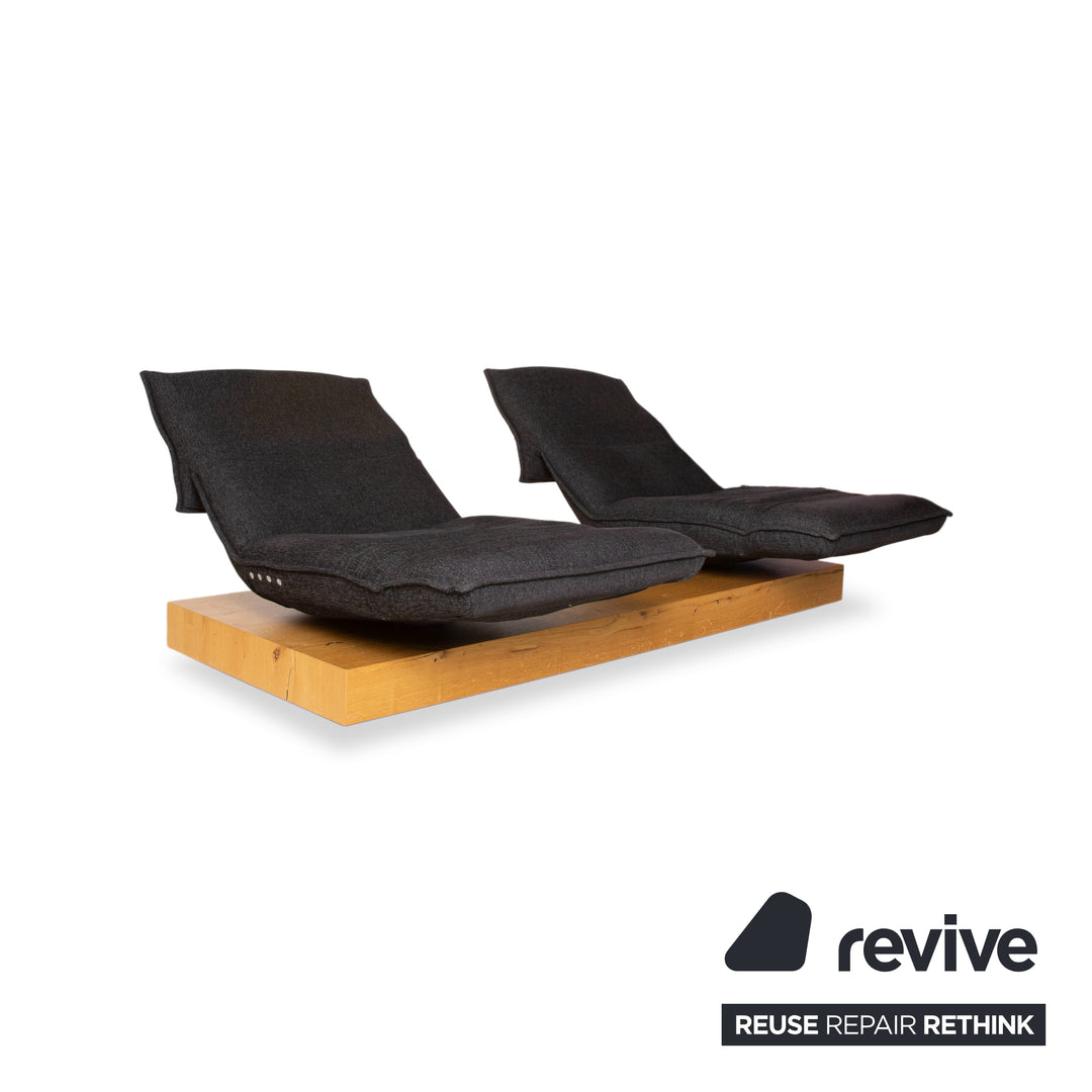 Koinor Free Motion Edit 2 Stoff Zweisitzer Grau Anthrazit elektrische Funktion Sofa Couch