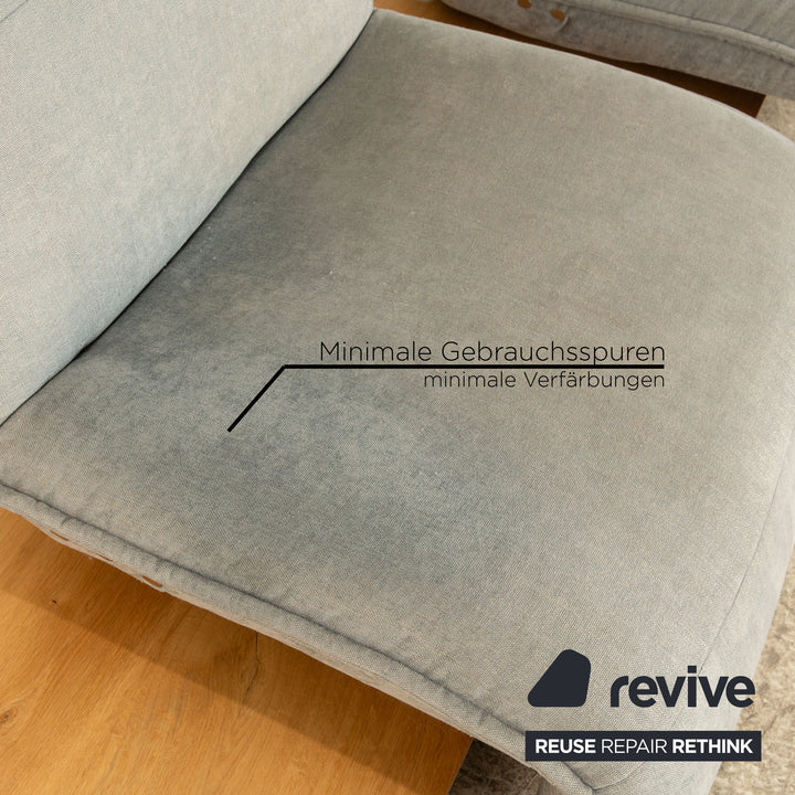 Koinor Free Motion Edit 2 Stoff Zweisitzer Hellblau Blau elektrische Funktion