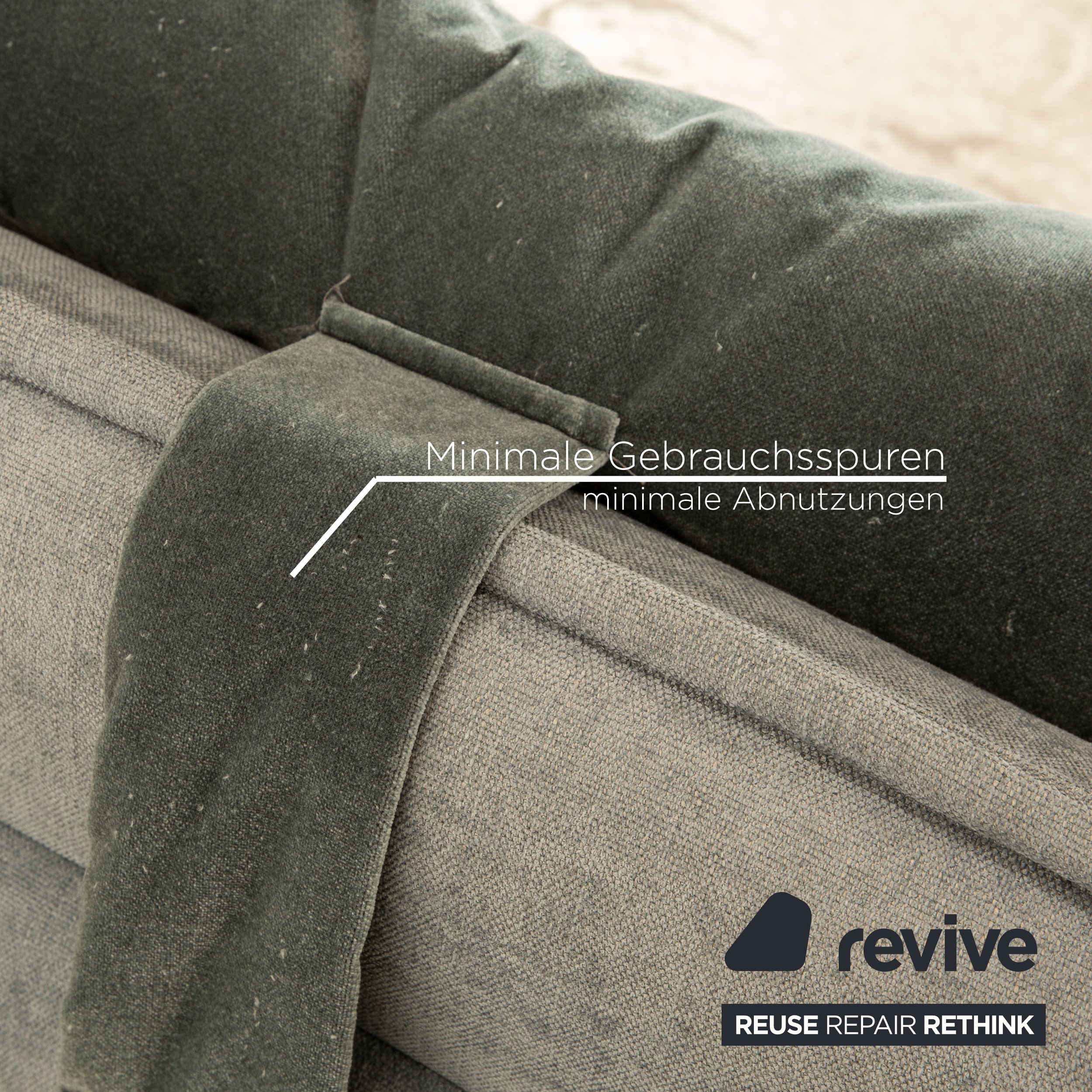 Koinor Free Motion Edit 2 Canapé deux places en tissu Bleu clair Bleu Fonction électrique