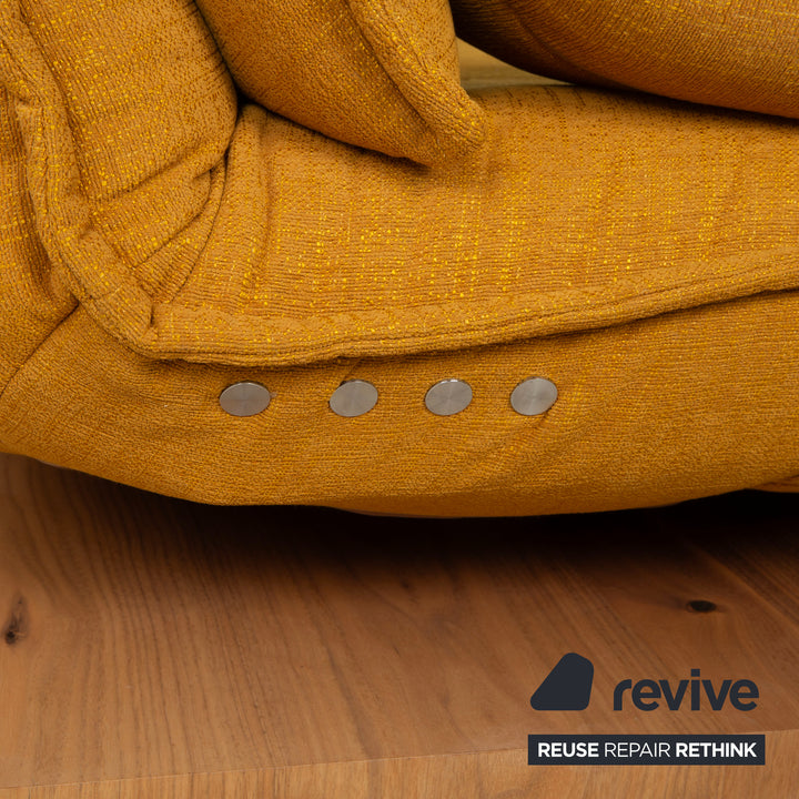 Koinor Free Motion Edit 2 Stoff Zweisitzer Liege Gelb Gold elektrische Funktion Sofa Couch