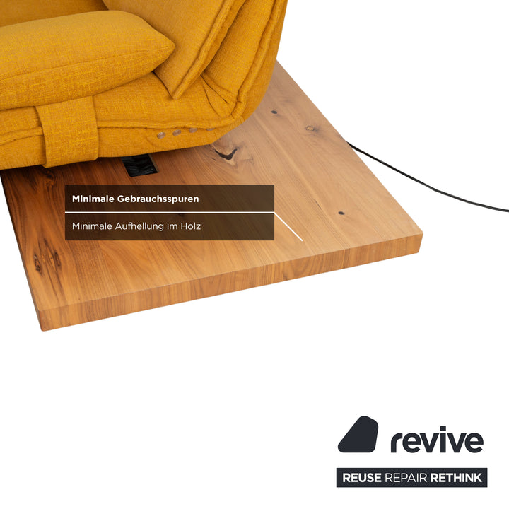 Koinor Free Motion Edit 2 Stoff Zweisitzer Liege Gelb Gold elektrische Funktion Sofa Couch