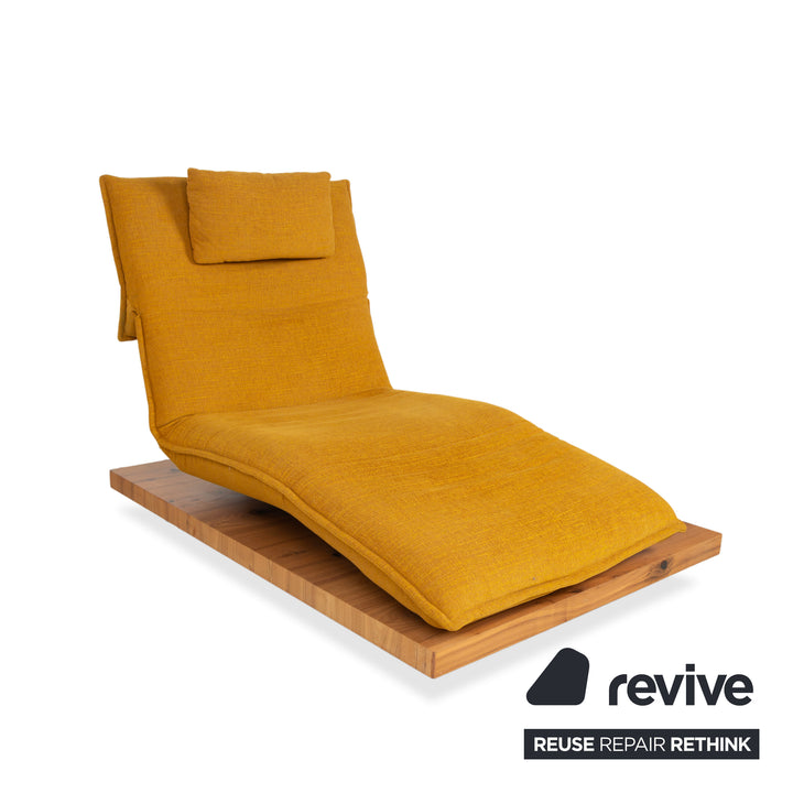 Koinor Free Motion Edit 2 Fabric Two-Seater Chaise Lounge Yellow Gold Electric Function Sofa Couch