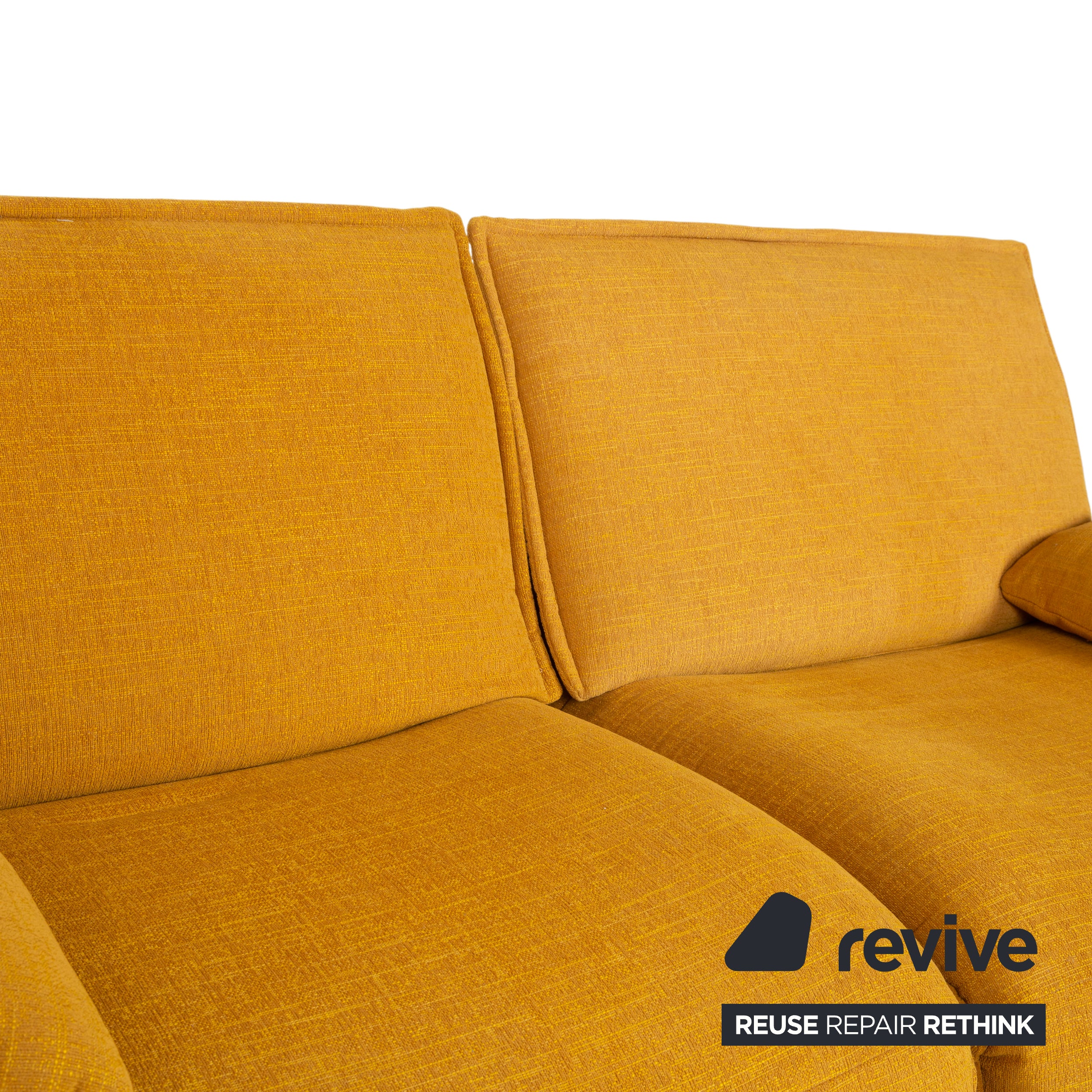 Koinor Free Motion Edit 2 Stoff Zweisitzer Liege Gelb Gold elektrische Funktion Sofa Couch