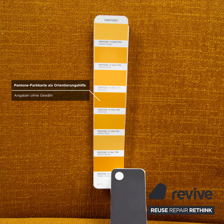 Koinor Free Motion Edit 2 Stoff Zweisitzer Liege Gelb Gold elektrische Funktion Sofa Couch