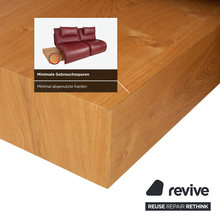Koinor Free Motion Edit 3 Leder Holz Eiche Dreisitzer Rot elektrische Funktion Sofa Couch