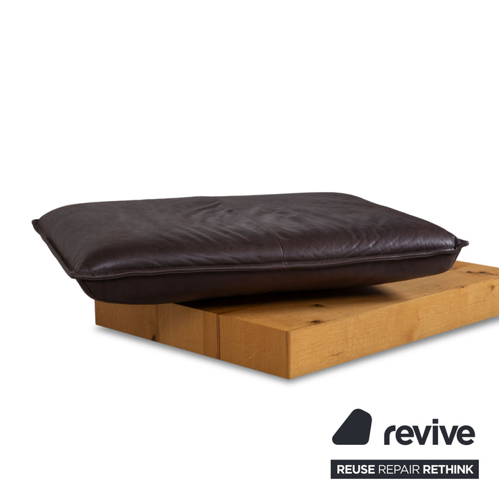 Koinor Free Motion Edit 3 Cuir Repose-pieds Marron Chocolat Bois fonction manuelle