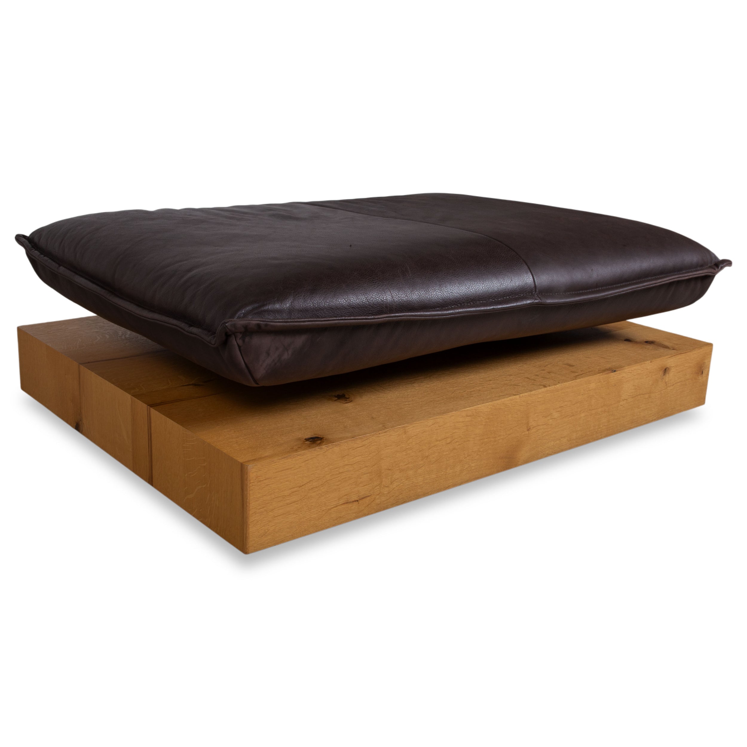 Koinor Free Motion Edit 3 Cuir Repose-pieds Marron Chocolat Bois fonction manuelle